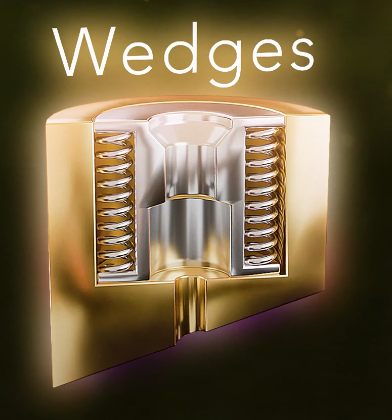 AMPCO® spring-loaded wedges for down coiler mandrels down