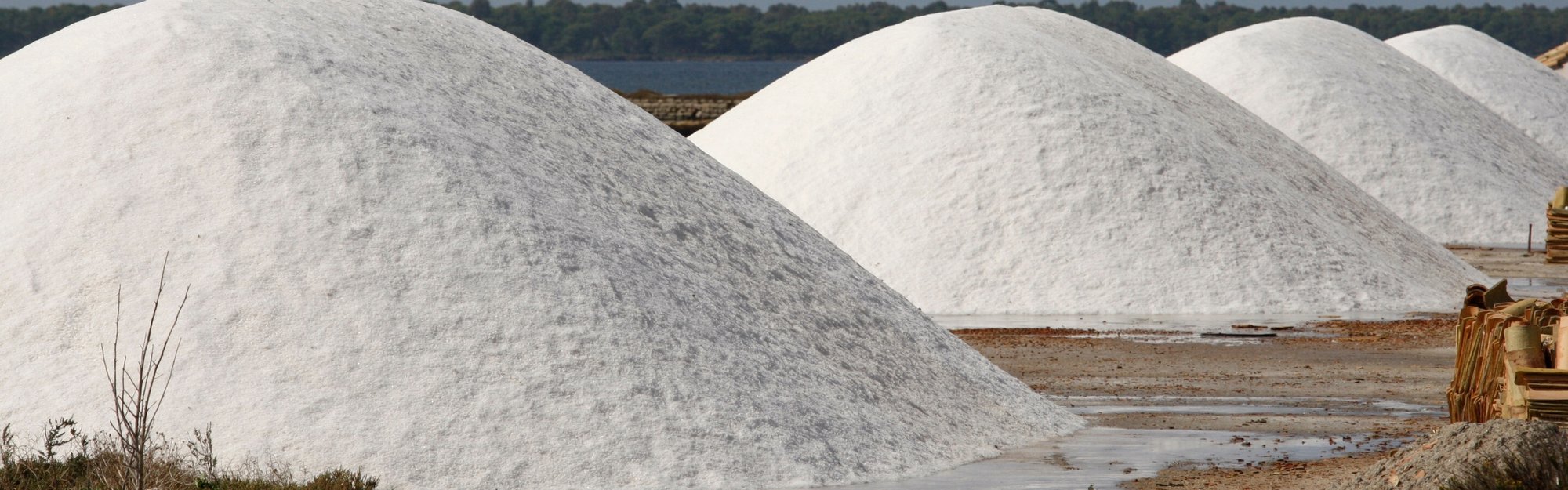 Piles of salt
