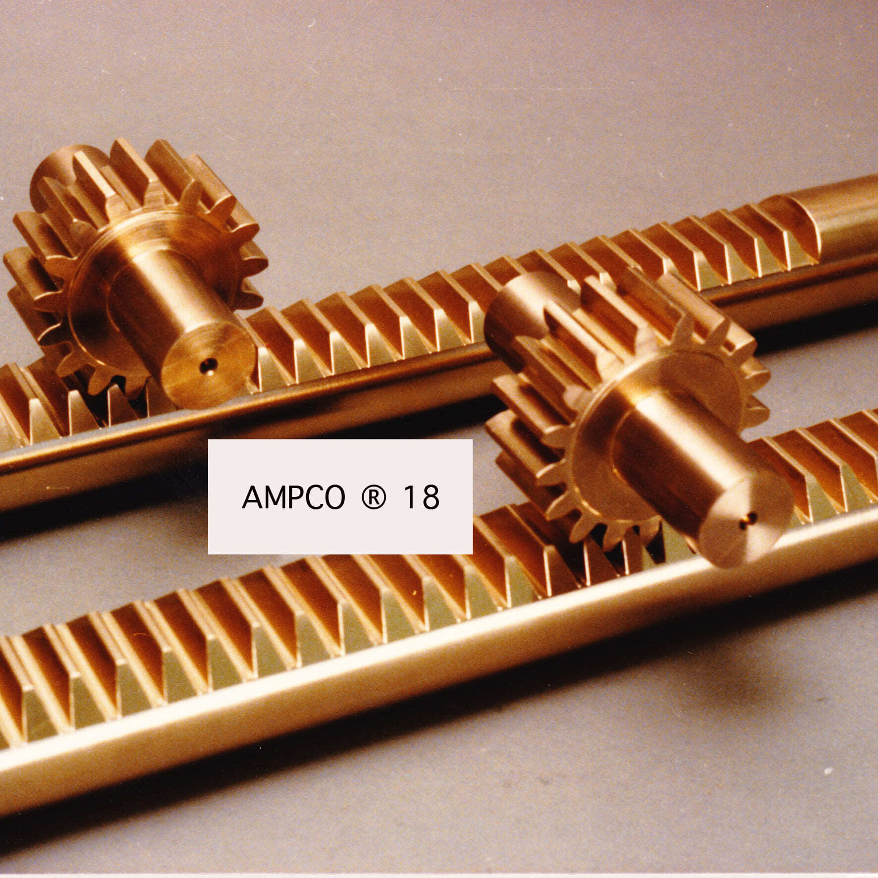 Spurred pinion gear and gear rack made from AMPCO® 18
