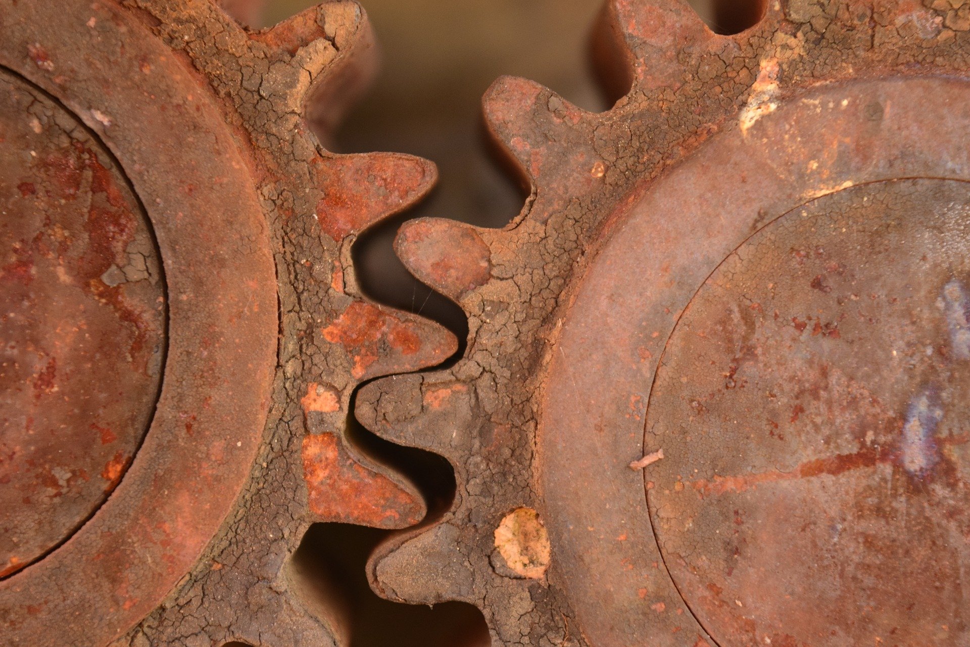 corrosion affected gears